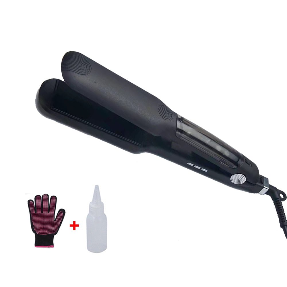 Professional Steam Hair Straightener with Infrared Flat Iron Ceramic Plates
