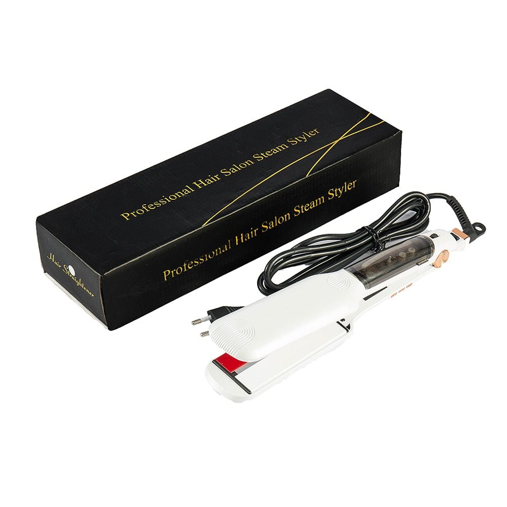 Professional Steam Hair Straightener with Infrared Flat Iron Ceramic Plates