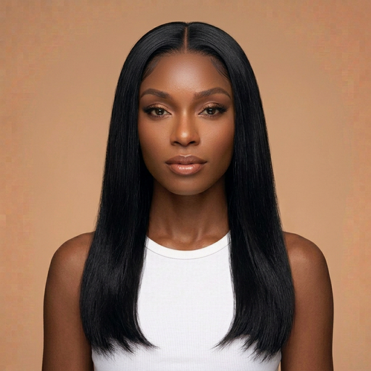 Same model wearing the Dera wig