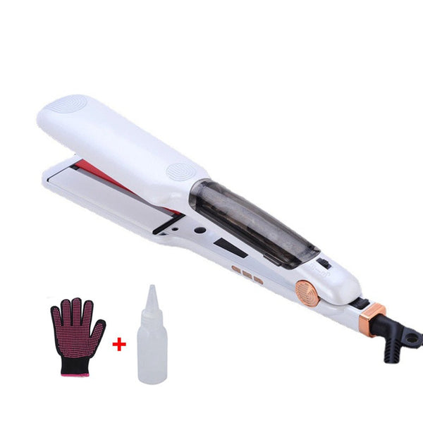Professional Steam Hair Straightener with Infrared Flat Iron Ceramic Plates